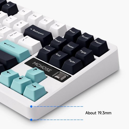 Купити Клавіатура MCHOSE G87 RGB Mechanical Cabbage Tofu Switch V2 Wireless (MC-G87-2-UA) Cyan Blue - ціна в Києві, Львові, Вінниці, Хмельницькому, Франківську, Україні | інтернет-магазин TELEMART.UA фото