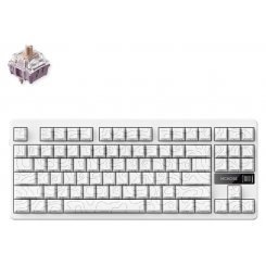 Клавіатура MCHOSE G87 RGB Mechanical Speed Gold Switch V2 Wireless (MC-G87-10) White Topographic