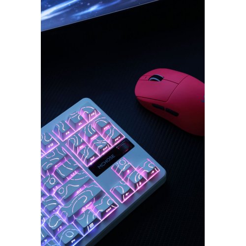 Клавіатура MCHOSE G87 RGB Mechanical Speed Gold Switch V2 Wireless (MC-G87-10) White Topographic купити в Україні: Київ, Львів, Хмельницький, Тернопіль | Низька ціна, відгуки, характеристики від TELEMART фото