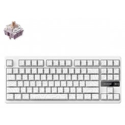 Клавиатура MCHOSE G87 RGB Mechanical Speed Gold Switch V2 Wireless (MC-G87-10) White Topographic