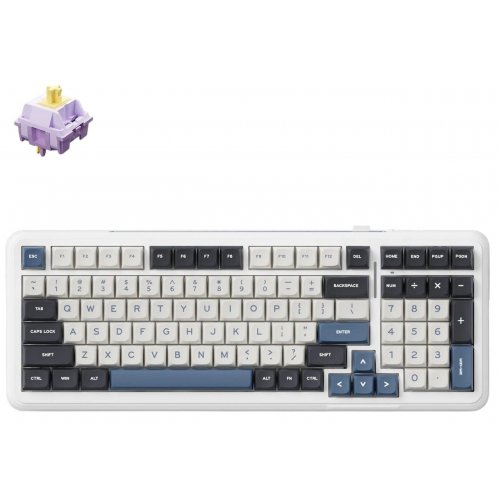 Купить Клавиатура MCHOSE K99 RGB Mechanical Hyacinth Switch Wireless (MC-K99-3A) Navy Blue - цена в Харькове, Киеве, Днепре, Одессе
в интернет-магазине Telemart фото