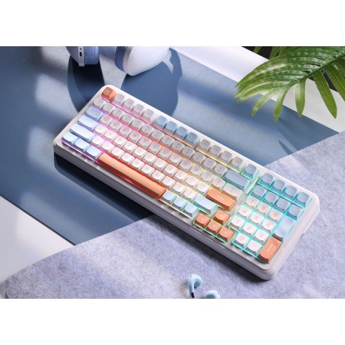 Купить Клавиатура MCHOSE K99 RGB Mechanical Hyacinth Switch Wireless (MC-K99-4A) Horizon Orange - цена в Харькове, Киеве, Днепре, Одессе
в интернет-магазине Telemart фото
