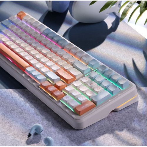 Купить Клавиатура MCHOSE K99 RGB Mechanical Hyacinth Switch Wireless (MC-K99-4A) Horizon Orange - цена в Харькове, Киеве, Днепре, Одессе
в интернет-магазине Telemart фото