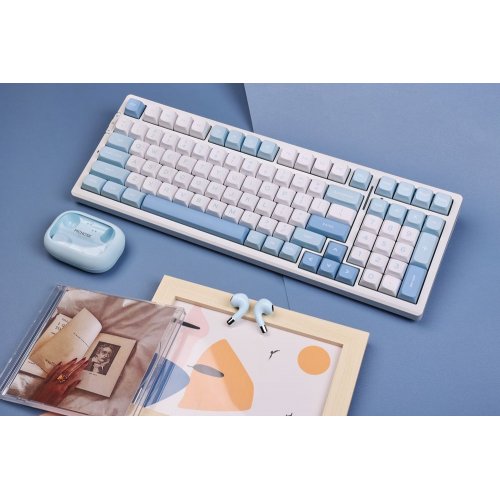 Клавіатура MCHOSE G98 Pro RGB Mechanical Flame Orange Switch Wireless (MC-G98S-2) Blue купити в Україні: Київ, Львів, Хмельницький, Тернопіль | Низька ціна, відгуки, характеристики від TELEMART фото