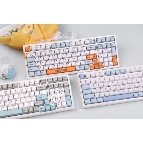 Клавіатура MCHOSE G98 Pro RGB Mechanical Flame Orange Switch Wireless (MC-G98S-2) Blue купити в Україні: Київ, Львів, Хмельницький, Тернопіль | Низька ціна, відгуки, характеристики від TELEMART фото