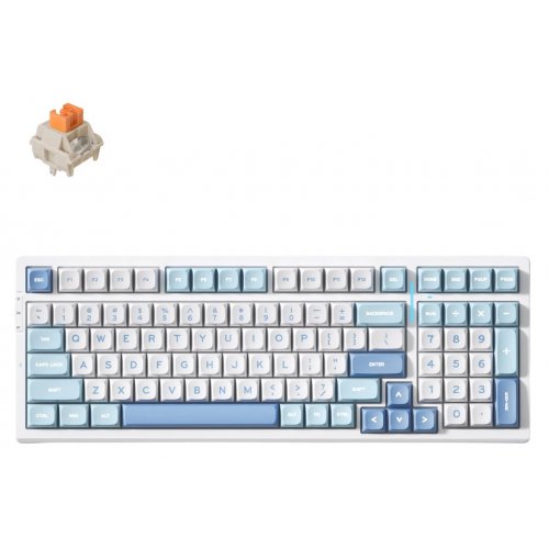 Купити Клавіатура MCHOSE G98 Pro RGB Mechanical Flame Orange Switch Wireless (MC-G98S-2) Blue - ціна в Києві, Львові, Вінниці, Хмельницькому, Франківську, Україні | інтернет-магазин TELEMART.UA фото