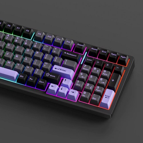 Купить Клавиатура MCHOSE G98 Pro RGB Mechanical Flame Orange Switch Wireless (MC-G98S-3-UA) Black/Purple - цена в Харькове, Киеве, Днепре, Одессе
в интернет-магазине Telemart фото