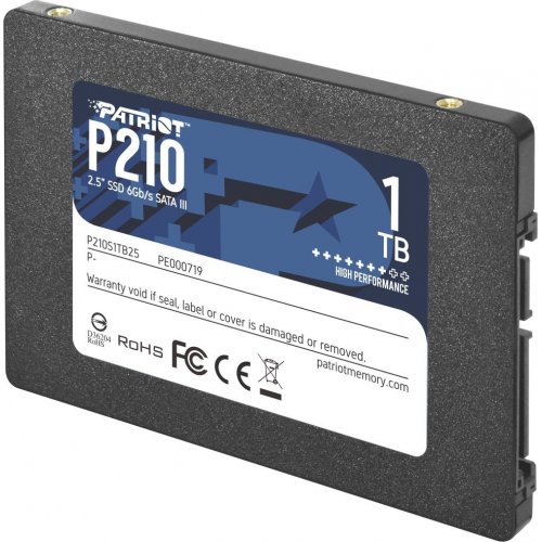 Купить Уценка ssd-диск Patriot P210 1TB 2.5" (P210S1TB25) (Следы использования, 764955) с проверкой совместимости: обзор, характеристики, цена в Киеве, Днепре, Одессе, Харькове, Украине | интернет-магазин TELEMART.UA фото