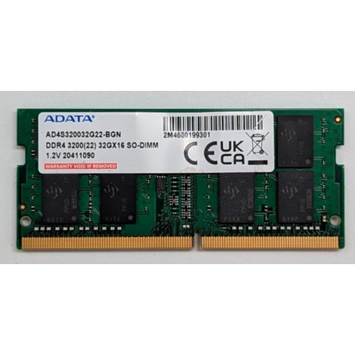Купить Озу ADATA SODIMM DDR4 32GB 3200Mhz Premier (AD4S320032G22-BGN) (Восстановлено продавцом, 764987) с проверкой совместимости: обзор, характеристики, цена в Киеве, Днепре, Одессе, Харькове, Украине | интернет-магазин TELEMART.UA фото
