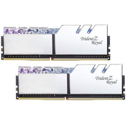 Озп G.Skill DDR4 16GB (2x8GB) 3600Mhz Trident Z Royal Silver (F4-3600C18D-16GTRS) (Відновлено продавцем, 764994) купити з перевіркою сумісності: огляд, характеристики, ціна у Києві, Львові, Вінниці, Хмельницькому, Івано-Франківську, Україні | інтернет-магазин TELEMART.UA фото