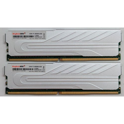 Озп KingBank DDR4 16Gb (2x8) 4000MHz (KP440C2249) (Відновлено продавцем, 764997) купити з перевіркою сумісності: огляд, характеристики, ціна у Києві, Львові, Вінниці, Хмельницькому, Івано-Франківську, Україні | інтернет-магазин TELEMART.UA фото