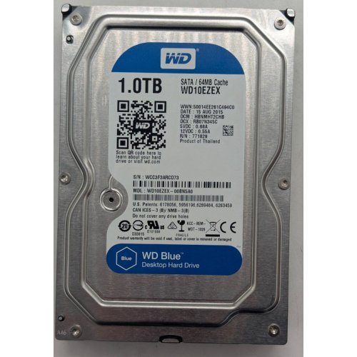 Купить Жесткий диск Western Digital Blue 1TB 64MB 3.5" (WD10EZEX) (Восстановлено продавцом, 765028) с проверкой совместимости: обзор, характеристики, цена в Киеве, Днепре, Одессе, Харькове, Украине | интернет-магазин TELEMART.UA фото