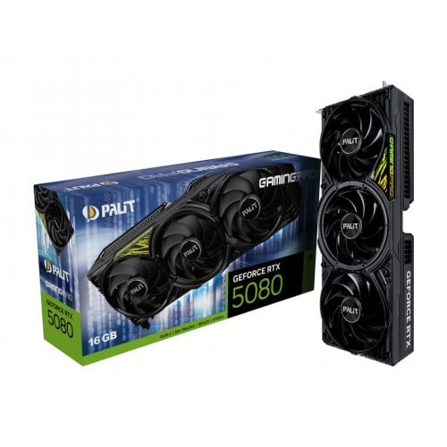 Купить Видеокарта Palit GeForce RTX 5080 GamingPro V1 16384MB (NE75080019T2-GB2031Y) с проверкой совместимости: обзор, характеристики, цена в Киеве, Днепре, Одессе, Харькове, Украине | интернет-магазин TELEMART.UA фото