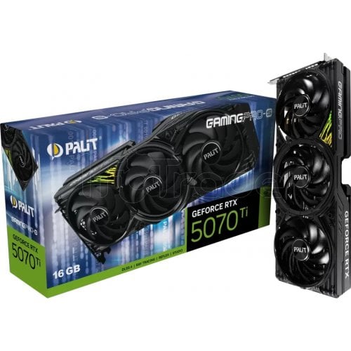Купить Видеокарта Palit GeForce RTX 5070 Ti GamingPro-S 16384MB (NE7507T019T2-GB2031U) с проверкой совместимости: обзор, характеристики, цена в Киеве, Днепре, Одессе, Харькове, Украине | интернет-магазин TELEMART.UA фото