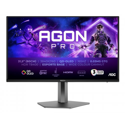 Купить Монитор AOC 31.5" Agon Pro AG326UD Black - цена в Харькове, Киеве, Днепре, Одессе
в интернет-магазине Telemart фото