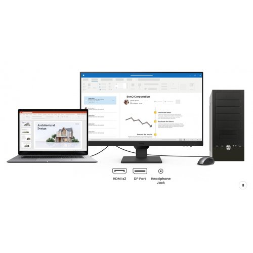 Купить Монитор BenQ 23.8" BL2490 (9H.LM5LJ.LBE) Black - цена в Харькове, Киеве, Днепре, Одессе
в интернет-магазине Telemart фото