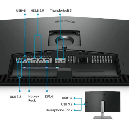 Купить Монитор BenQ 31.5" PD3225U (9H.LLYLA.TBE) Black - цена в Харькове, Киеве, Днепре, Одессе
в интернет-магазине Telemart фото