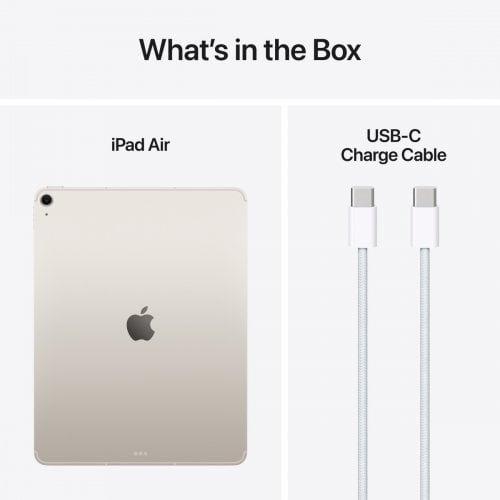 Купить Планшет Apple iPad Air 13" M3 Wi-Fi + Cellular 2025 512GB (MCJC4TY/A) Starlight - цена в Харькове, Киеве, Днепре, Одессе
в интернет-магазине Telemart фото