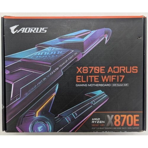 Купить Материнская плата Gigabyte X870E AORUS ELITE WIFI7 (sAM5, AMD X870E) (Восстановлено продавцом, 765199) с проверкой совместимости: обзор, характеристики, цена в Киеве, Днепре, Одессе, Харькове, Украине | интернет-магазин TELEMART.UA фото
