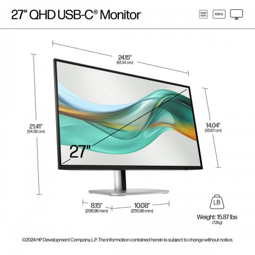 Купить Монитор HP 27" S5 Pro 527pu (9E0G5AA) Black - цена в Харькове, Киеве, Днепре, Одессе
в интернет-магазине Telemart фото