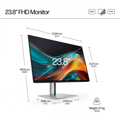 Купить Монитор HP 23.8" S7 Pro 724pf (8X530AA) Black/Silver - цена в Харькове, Киеве, Днепре, Одессе
в интернет-магазине Telemart фото