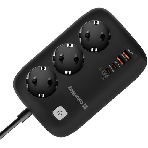 Купить Сетевой фильтр СolorWay 2 м 3 розетки + 2 x USB + 2 x USB Type-C (CW-CHE34PDB) Black - цена в Харькове, Киеве, Днепре, Одессе
в интернет-магазине Telemart фото
