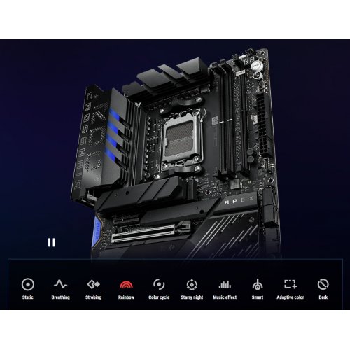 Купить Материнская плата Asus ROG CROSSHAIR X870E APEX (sAM5, AMD X870E) с проверкой совместимости: обзор, характеристики, цена в Киеве, Днепре, Одессе, Харькове, Украине | интернет-магазин TELEMART.UA фото