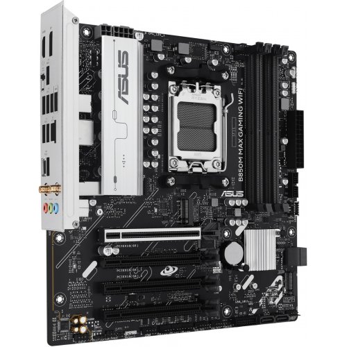 Купить Материнская плата Asus B850M MAX GAMING WIFI (sAM5, AMD B850) с проверкой совместимости: обзор, характеристики, цена в Киеве, Днепре, Одессе, Харькове, Украине | интернет-магазин TELEMART.UA фото