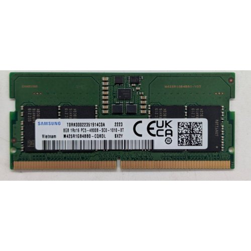 Озп Samsung SODIMM DDR5 8GB 4800Mhz (M425R1GB4BB0-CQKOL) (Відновлено продавцем, 765330) купити з перевіркою сумісності: огляд, характеристики, ціна у Києві, Львові, Вінниці, Хмельницькому, Івано-Франківську, Україні | інтернет-магазин TELEMART.UA фото