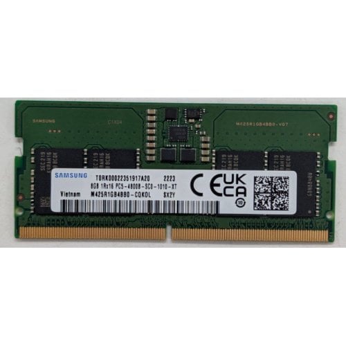 Купить Озу Samsung SODIMM DDR5 8GB 4800Mhz (M425R1GB4BB0-CQKOL) (Восстановлено продавцом, 765337) с проверкой совместимости: обзор, характеристики, цена в Киеве, Днепре, Одессе, Харькове, Украине | интернет-магазин TELEMART.UA фото