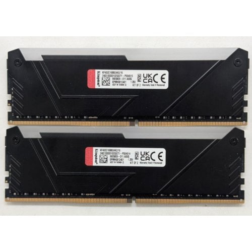 Купить Озу Kingston DDR4 16GB (2x8GB) 3200Mhz FURY Beast RGB Black (KF432C16BB2AK2/16) (Восстановлено продавцом, 765350) с проверкой совместимости: обзор, характеристики, цена в Киеве, Днепре, Одессе, Харькове, Украине | интернет-магазин TELEMART.UA фото
