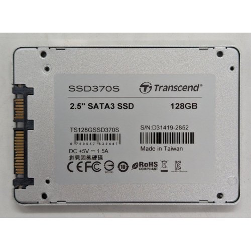Ssd-диск Transcend SSD370S Premium 128GB 2.5" (TS128GSSD370S) (Відновлено продавцем, 765517) купити з перевіркою сумісності: огляд, характеристики, ціна у Києві, Львові, Вінниці, Хмельницькому, Івано-Франківську, Україні | інтернет-магазин TELEMART.UA фото
