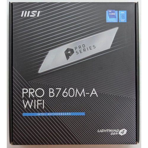 Материнська плата MSI PRO B760M-A WIFI (s1700, Intel B760) (Відновлено продавцем, 765780) купити з перевіркою сумісності: огляд, характеристики, ціна у Києві, Львові, Вінниці, Хмельницькому, Івано-Франківську, Україні | інтернет-магазин TELEMART.UA фото