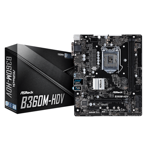 Материнська плата AsRock B360M-HDV (s1151-V2, Intel B360) (Відновлено продавцем, 765857) купити з перевіркою сумісності: огляд, характеристики, ціна у Києві, Львові, Вінниці, Хмельницькому, Івано-Франківську, Україні | інтернет-магазин TELEMART.UA фото