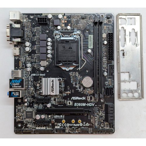 Материнська плата AsRock B360M-HDV (s1151-V2, Intel B360) (Відновлено продавцем, 765857) купити з перевіркою сумісності: огляд, характеристики, ціна у Києві, Львові, Вінниці, Хмельницькому, Івано-Франківську, Україні | інтернет-магазин TELEMART.UA фото