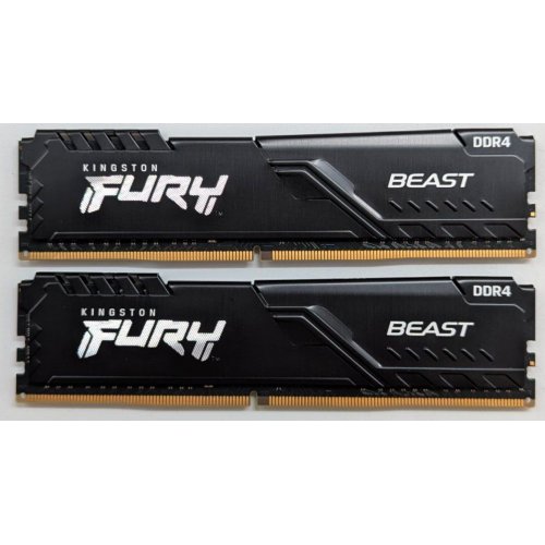 Купить Озу Kingston DDR4 16GB (2x8GB) 2666Mhz FURY Beast Black (KF426C16BBK2/16) (Восстановлено продавцом, 765861) с проверкой совместимости: обзор, характеристики, цена в Киеве, Днепре, Одессе, Харькове, Украине | интернет-магазин TELEMART.UA фото