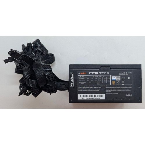 Блок живлення Be Quiet! System Power 10 850W (BN330) (Відновлено продавцем, 766058) купити з перевіркою сумісності: огляд, характеристики, ціна у Києві, Львові, Вінниці, Хмельницькому, Івано-Франківську, Україні | інтернет-магазин TELEMART.UA фото