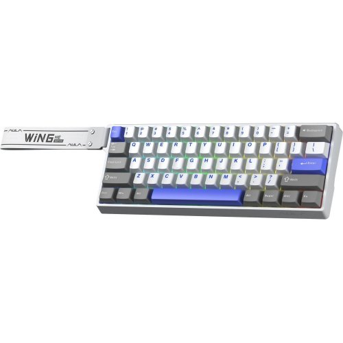Купити Клавіатура AULA WIN68 HE Max Magnetic Switch (6978080504081) Grey/White/Purple - ціна в Києві, Львові, Вінниці, Хмельницькому, Франківську, Україні | інтернет-магазин TELEMART.UA фото