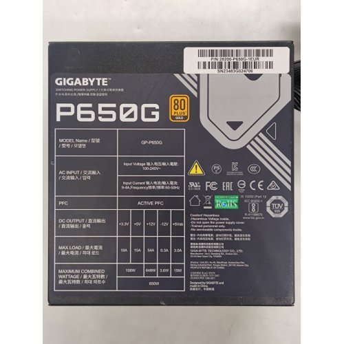 Купить Блок питания Gigabyte P650G 650W (GP-P650G) (Восстановлено продавцом, 766139) с проверкой совместимости: обзор, характеристики, цена в Киеве, Днепре, Одессе, Харькове, Украине | интернет-магазин TELEMART.UA фото