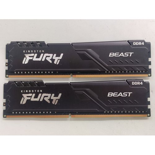 Озп Kingston DDR4 16GB (2x8GB) 3200Mhz FURY Beast Black (KF432C16BBK2/16) (Відновлено продавцем, 766159) купити з перевіркою сумісності: огляд, характеристики, ціна у Києві, Львові, Вінниці, Хмельницькому, Івано-Франківську, Україні | інтернет-магазин TELEMART.UA фото
