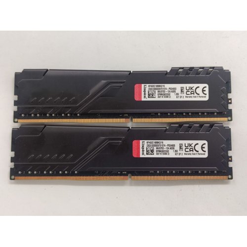 Озп Kingston DDR4 16GB (2x8GB) 3200Mhz FURY Beast Black (KF432C16BBK2/16) (Відновлено продавцем, 766159) купити з перевіркою сумісності: огляд, характеристики, ціна у Києві, Львові, Вінниці, Хмельницькому, Івано-Франківську, Україні | інтернет-магазин TELEMART.UA фото