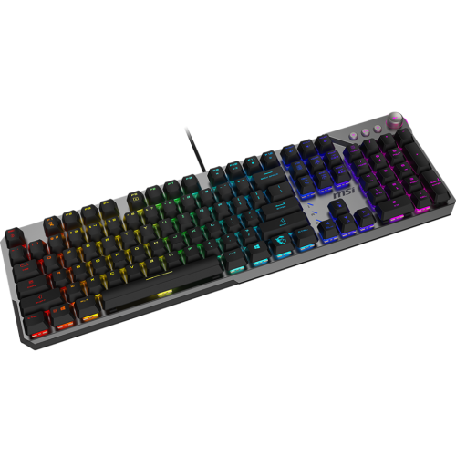 Купити Клавіатура MSI STRIKE 600 Kailh Midnight Pro Silent Tactile Switches Black - ціна в Києві, Львові, Вінниці, Хмельницькому, Франківську, Україні | інтернет-магазин TELEMART.UA фото
