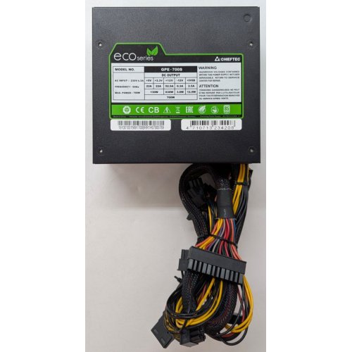 Блок живлення CHIEFTEC ECO 700W (GPE-700S) (Відновлено продавцем, 766354) купити з перевіркою сумісності: огляд, характеристики, ціна у Києві, Львові, Вінниці, Хмельницькому, Івано-Франківську, Україні | інтернет-магазин TELEMART.UA фото