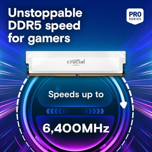 Купить ОЗУ Crucial DDR5 16GB 6400Mhz Pro Overclocking White (CP16G64C38U5W) с проверкой совместимости: обзор, характеристики, цена в Киеве, Днепре, Одессе, Харькове, Украине | интернет-магазин TELEMART.UA фото