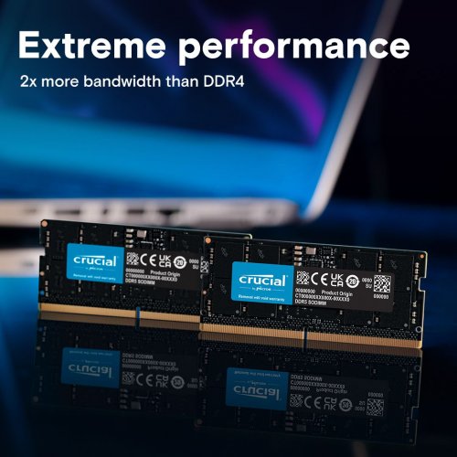 Купить ОЗУ Crucial SODIMM DDR5 64GB 5600Mhz (CT64G56C46S5) с проверкой совместимости: обзор, характеристики, цена в Киеве, Днепре, Одессе, Харькове, Украине | интернет-магазин TELEMART.UA фото