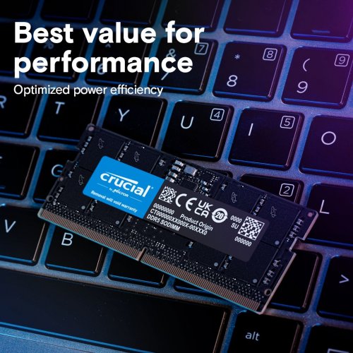 Купить ОЗУ Crucial SODIMM DDR5 64GB 5600Mhz (CT64G56C46S5) с проверкой совместимости: обзор, характеристики, цена в Киеве, Днепре, Одессе, Харькове, Украине | интернет-магазин TELEMART.UA фото