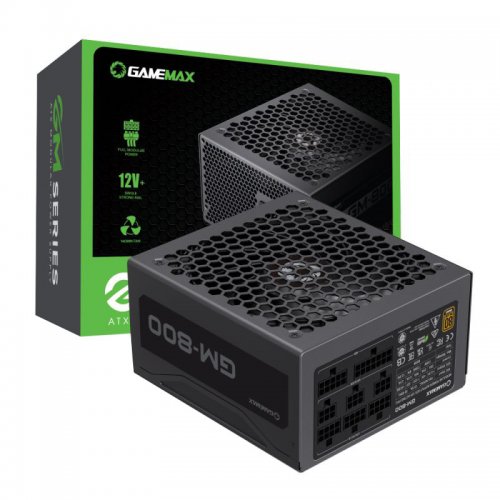 Купить Блок питания GAMEMAX GM-800 Modular 800W Black с проверкой совместимости: обзор, характеристики, цена в Киеве, Днепре, Одессе, Харькове, Украине | интернет-магазин TELEMART.UA фото