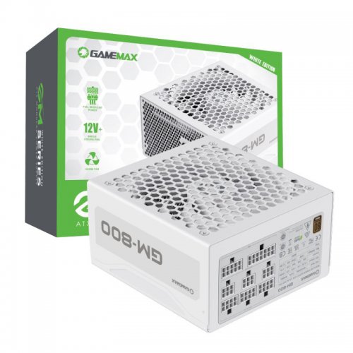 Купить Блок питания GAMEMAX GM-800 Modular 800W White с проверкой совместимости: обзор, характеристики, цена в Киеве, Днепре, Одессе, Харькове, Украине | интернет-магазин TELEMART.UA фото