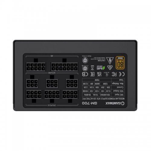 Купить Блок питания GAMEMAX GM-700 Modular 700W Black с проверкой совместимости: обзор, характеристики, цена в Киеве, Днепре, Одессе, Харькове, Украине | интернет-магазин TELEMART.UA фото