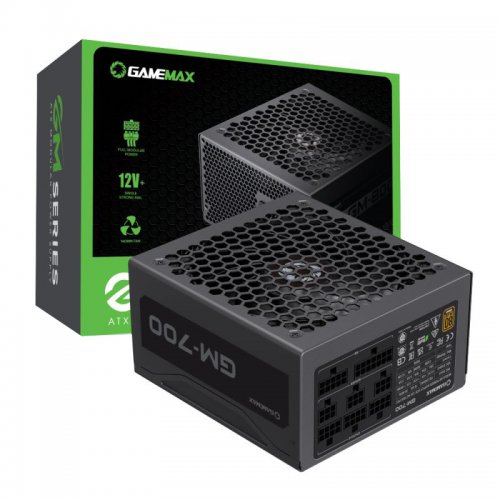 Купить Блок питания GAMEMAX GM-700 Modular 700W Black с проверкой совместимости: обзор, характеристики, цена в Киеве, Днепре, Одессе, Харькове, Украине | интернет-магазин TELEMART.UA фото